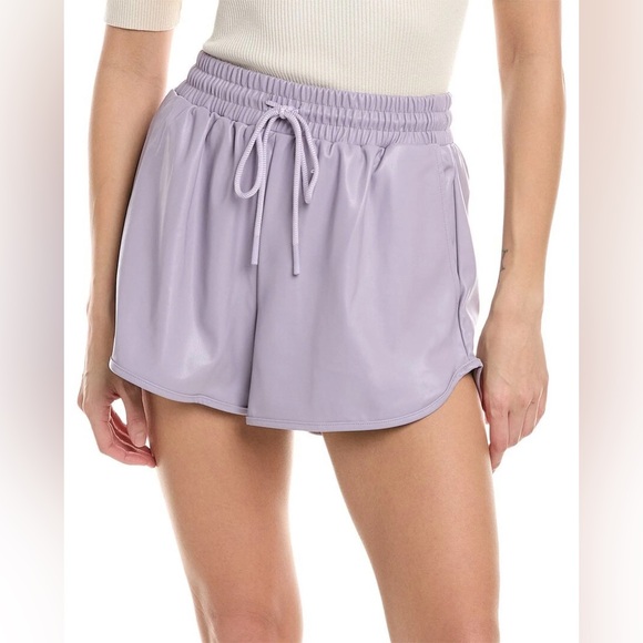 NWT 7 For All Mankind womens Elastic Side Slit Short Purple Medium - Picture 1 of 6